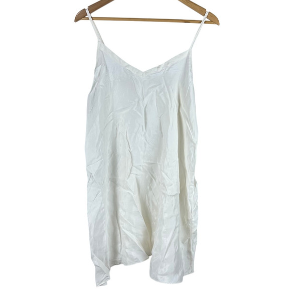 Athleta Calm Cool Slip Dress Nightgown in White Women's Size Medium NWT - Picture 3 of 10